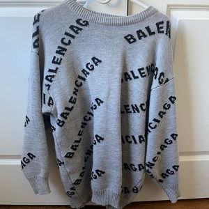Balenciaga Allover logo sweater